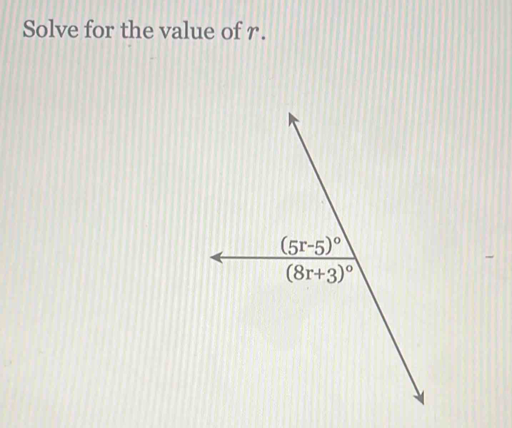 Solve for the value of r.