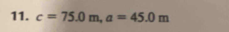 c=75.0m, a=45.0m