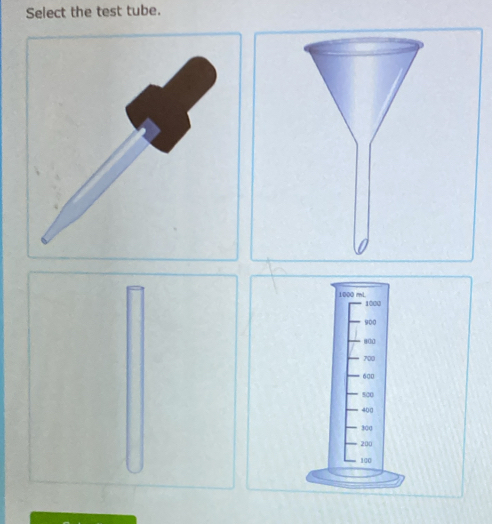 Select the test tube.