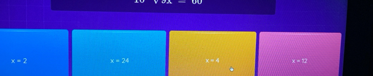 x=2
x=24
x=4
x=12