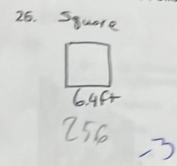 Square
6 4f+
256
3