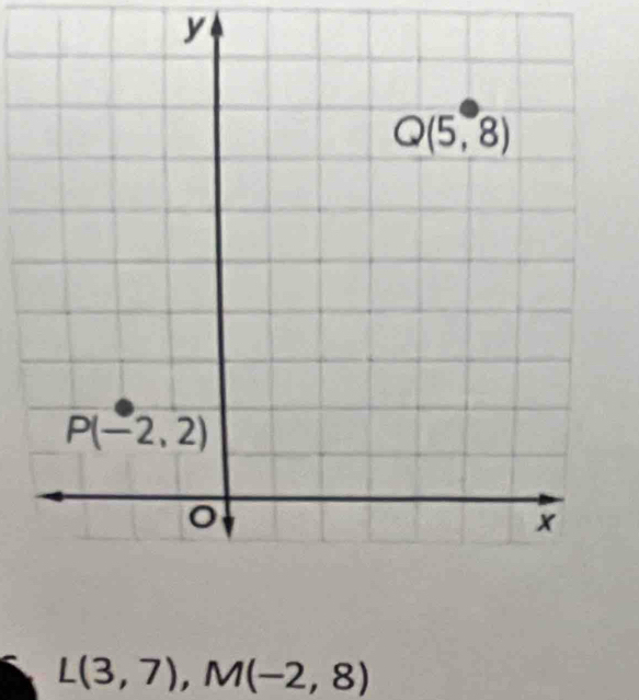 L(3,7),M(-2,8)