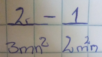  2r/3mn^2 - 1/2m^2n 