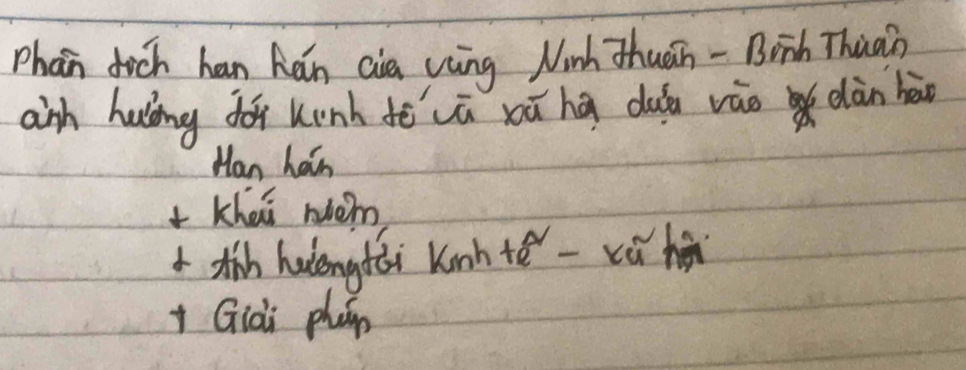 Phan dich han hán cia uùng Ninh Zhuǎn -Binh Thuan
aih haling doi kinh fē cū xū hú dui vào càn hè
Man hain
t Khei wén
4thk hulongtài knh te -cù hǎ
+ Giài phán