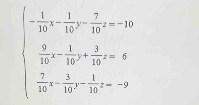 beginarrayl  1/10 - 1/10 y=-22(10)°- 1/10 x=-2  1/10 - 1/10 x= 2/10 x= 1/10 - 1/10 =-2endarray.