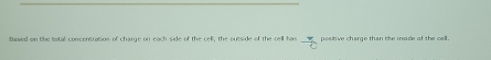 aved on the tatal concentration of charge on each side of the cel, the outs de of the cel h ar  v/c  e tive charge than the inside of the cel
