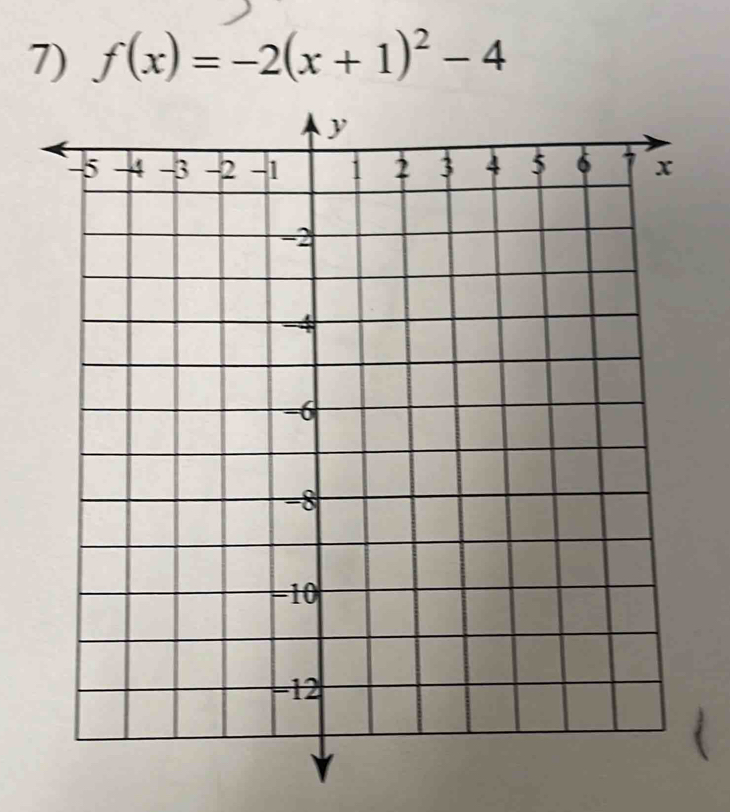 f(x)=-2(x+1)^2-4