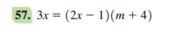 3x=(2x-1)(m+4)