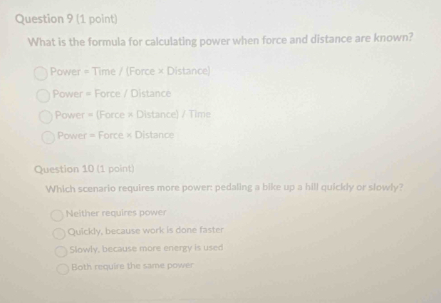 Solved: What is the formula for calculating power when force and ...