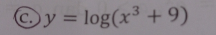 y=log (x^3+9)