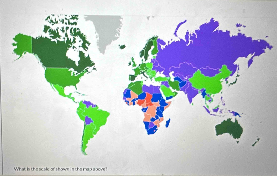 What is the scale of shown in the map above?