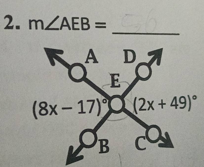 m∠ AEB=
_