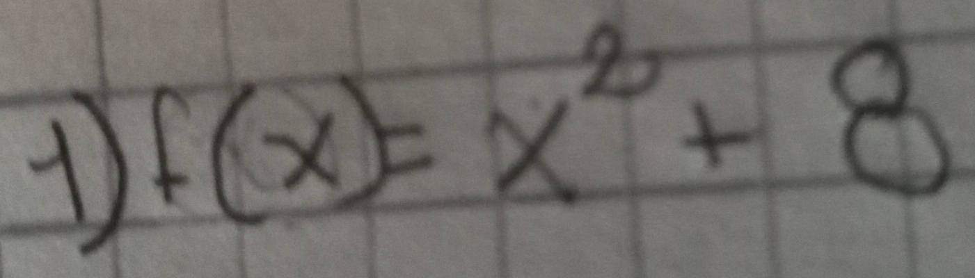 f(x)=x^2+8