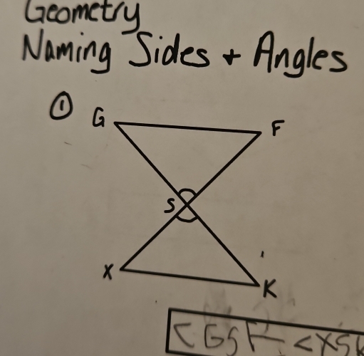 Gcometry 
Naming Sides+ Angles 
①
555+