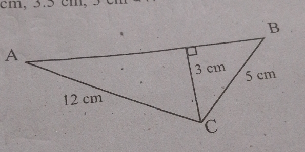 cm, 3.5 cm, 5cn