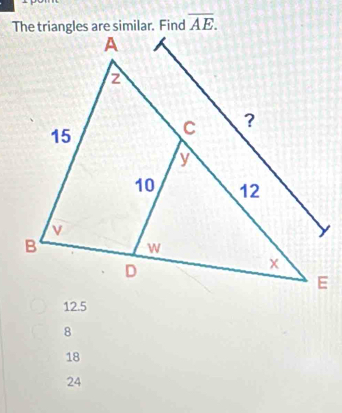 overline AE.
8
18
24