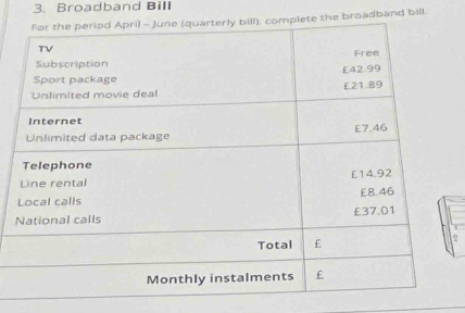 Broadband Bill 
the broadband bill.