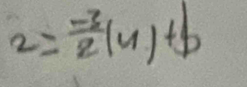 z= (-3)/2 |u|+b