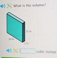 What is the volume?
3y□ cubic inches