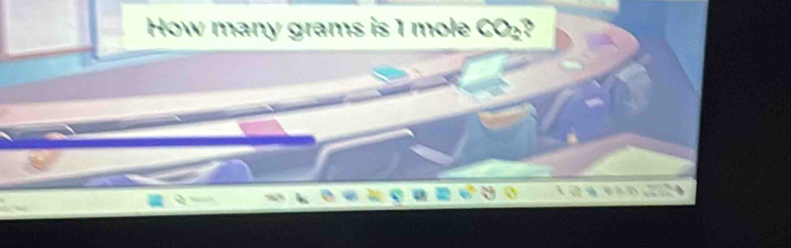 How many grams is 1 mole CO₂?