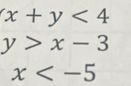 x+y<4</tex>
y>x-3
x