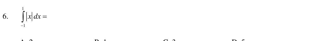 ∈tlimits _(-1)^1|x|dx=