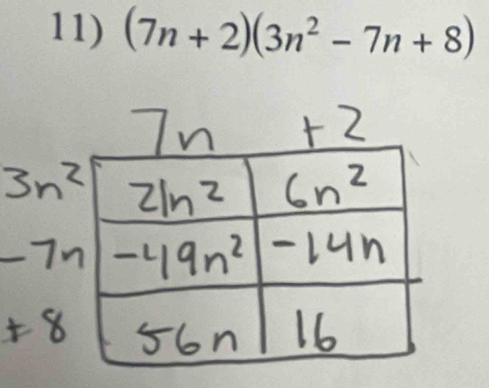 (7n+2)(3n^2-7n+8)