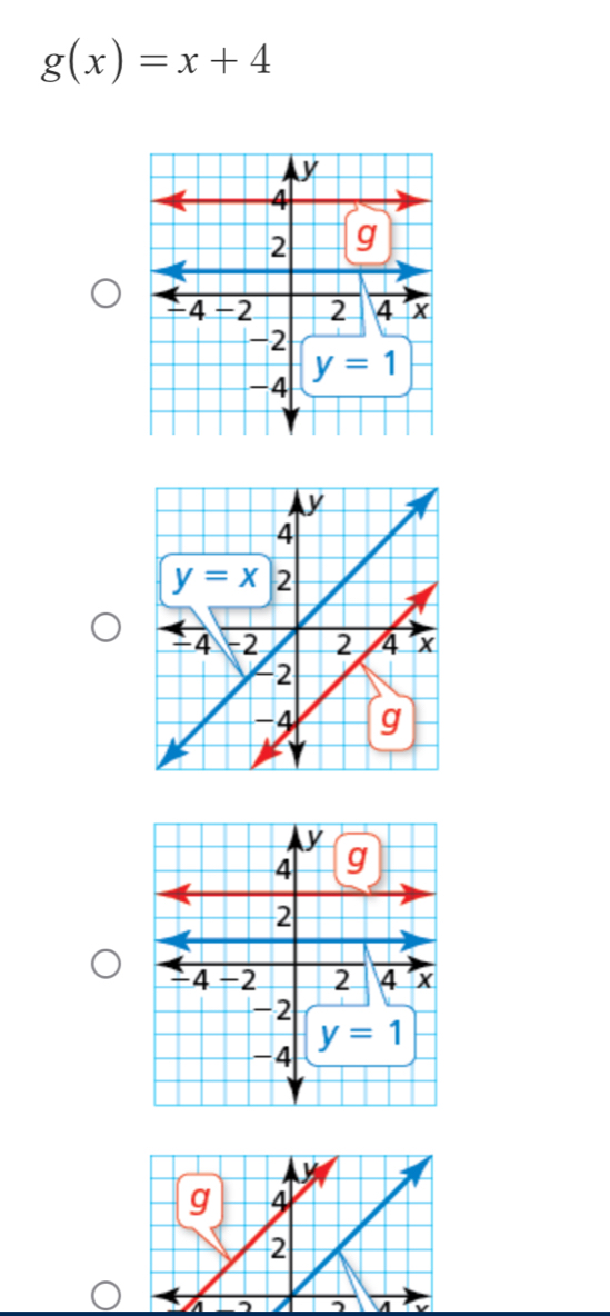 g(x)=x+4