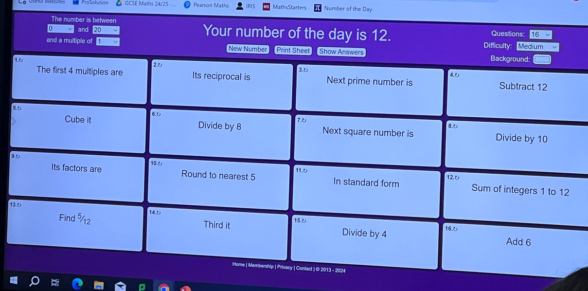 Solved: ProSolution GCSE Maths 24/25 Pearson Maths RIS MathsStarters ...