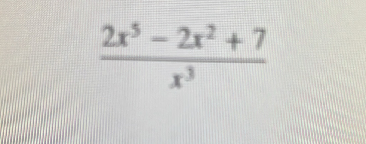  (2x^5-2x^2+7)/x^3 