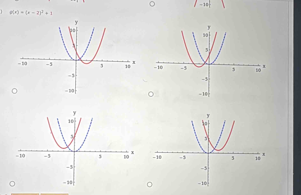 10
g(x)=(x-2)^2+1