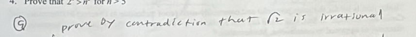 2>n for n>5