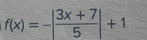 f(x)=-| (3x+7)/5 |+1