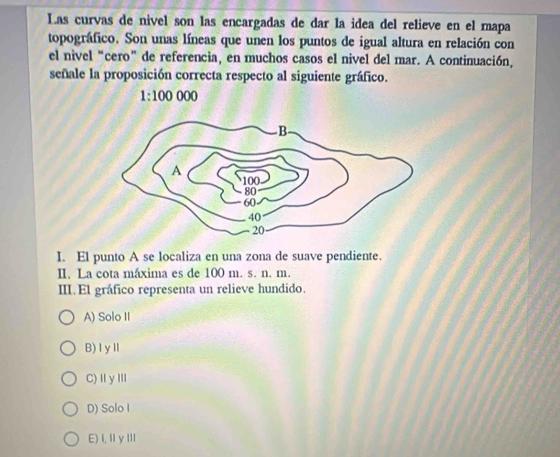 Resuelto:Las curvas de nível son las encargadas de dar la idea del ...