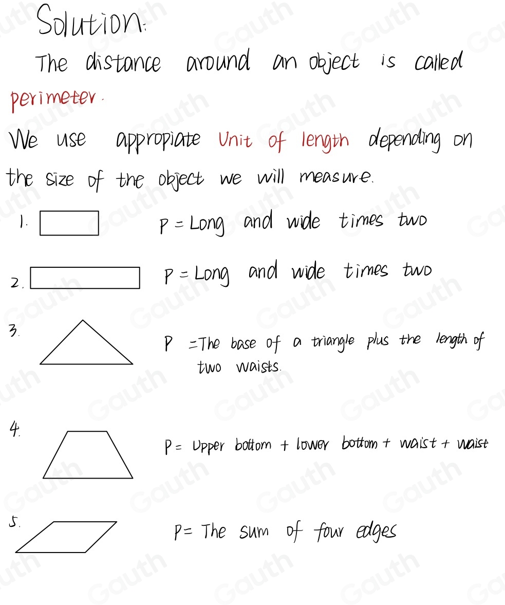 Solved: Directions: Give what is asked for. The distance around an ...