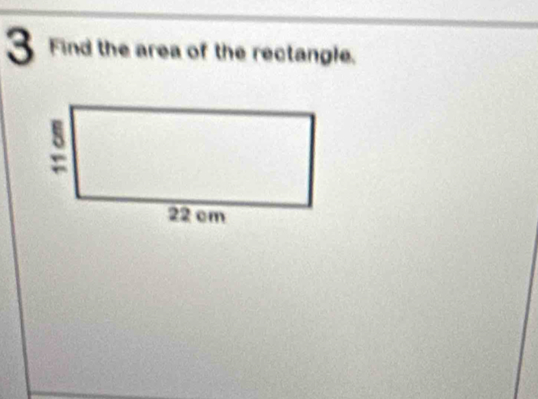 Find the area of the rectangle.