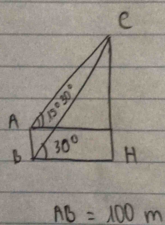 AB=100m