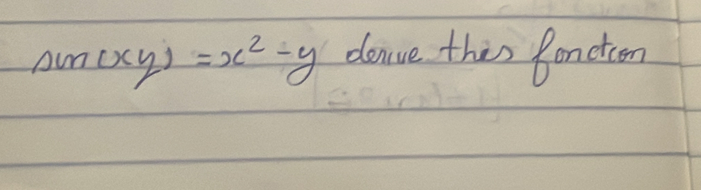 Am(xy)=x^2-y denive this fonctcen