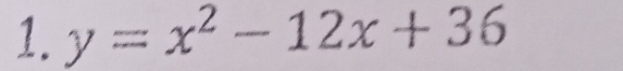 y=x^2-12x+36