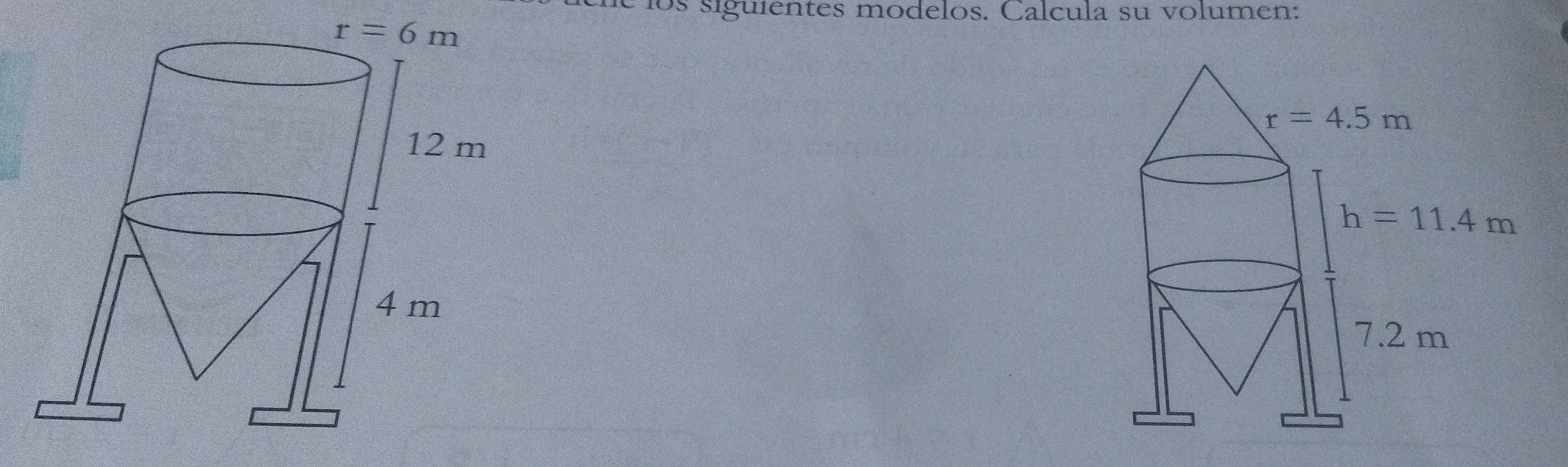 ene los siguientes modelos. Calcula su volumen: