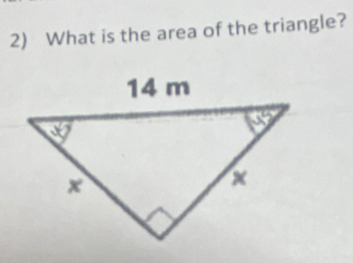 What is the area of the triangle?