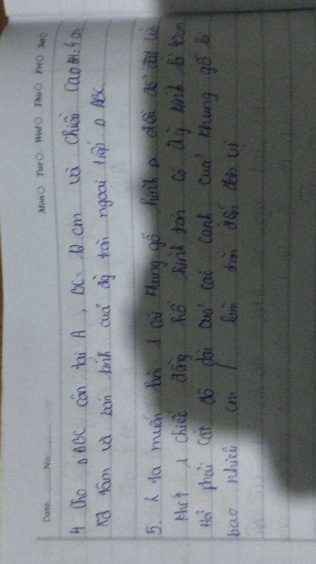 Cho aABC Cán Kai A, BC=12cm uà chisi caom. on 
Kà Kām là bān knn cuó dà tái ngoui (`āin ( 
5. Ja muán Rn I cai Kang gá hin p déi ao w 
zhit chieo dōng hó Rinh ján co dg kinh l ton
Ha^2 phoi cài do dài cou cai canh cuà khung gē 
bao whic cn la dàné don uì