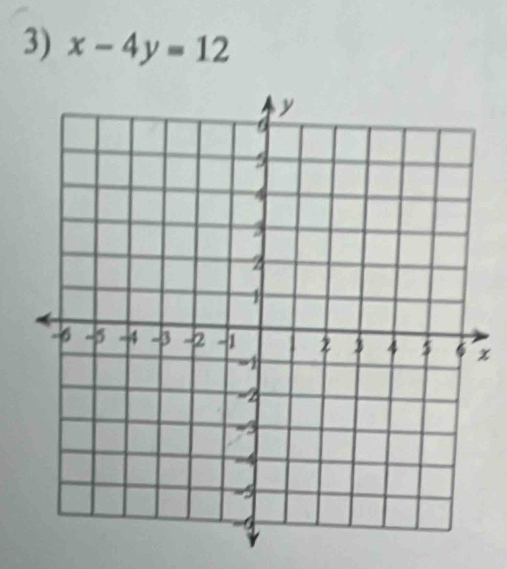 x-4y=12
x