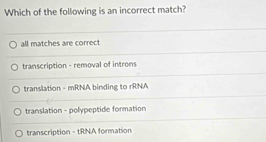Solved: Which of the following is an incorrect match? all matches are ...