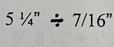51/4''/ 7/16''