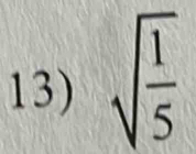 sqrt(frac 1)5