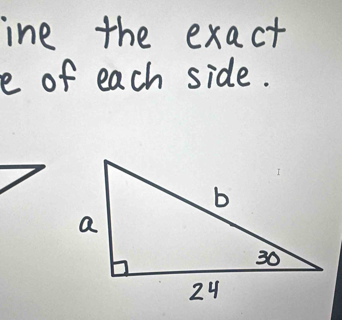 line the exact 
e of each side.