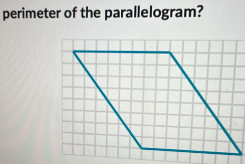 perimeter of the parallelogram?