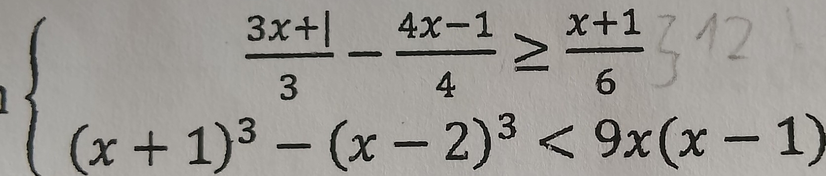 │ (x+ 1)³= (x − 2)÷ < 9x(x− 1)