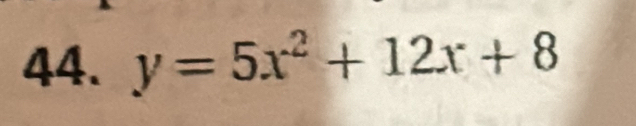 y=5x^2+12x+8